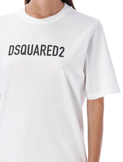 Shop Dsquared2 T-shirt Dress In White