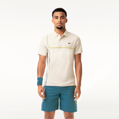 Shop Lacoste Men's Ultra Dry Piquã© Tennis Polo - Xxl - 7 In White
