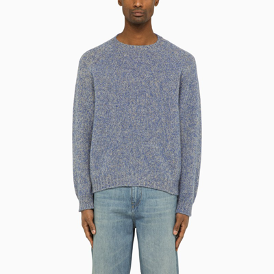Shop Loewe Blue/yellow Crewneck Sweater