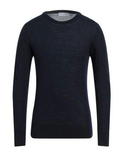 Shop Dolce & Gabbana Man Sweater Midnight Blue Size 38 Virgin Wool