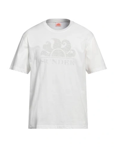 Shop Sundek Man T-shirt White Size L Cotton
