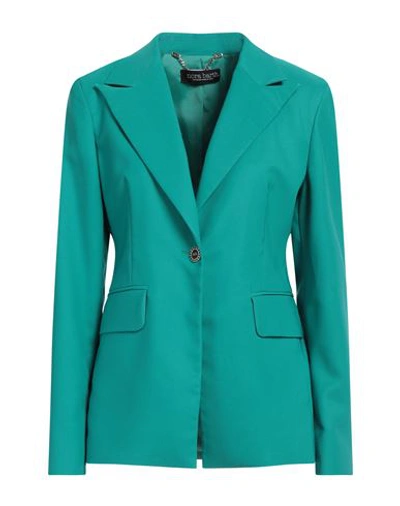 Shop Nora Barth Woman Blazer Emerald Green Size 8 Polyester