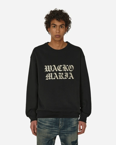 Shop Wacko Maria Heavy Weight Crewneck Sweatshirt (type-2) In Black