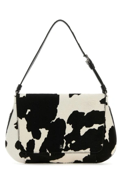 Amina Muaddi Printed Calf Hair Ami Shoulder Bag In Multicolor