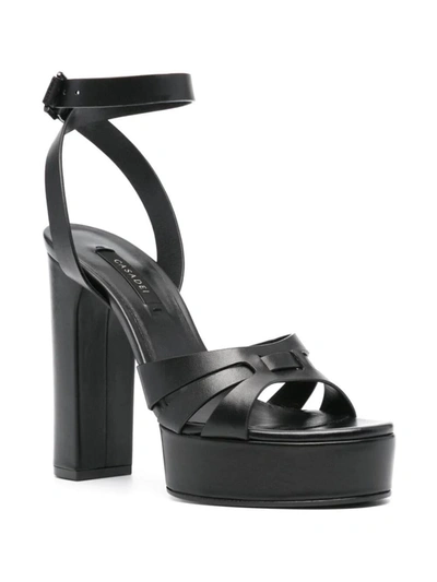 Shop Casadei Florence Sandal Shoes In Black