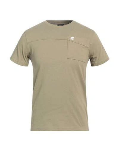 K-way Rosin Man T-shirt Khaki Size S Cotton In Beige