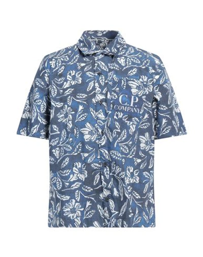 C.p. Company C. P. Company Man Shirt Blue Size Xl Cotton In Blue