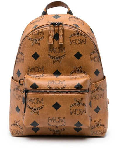 Shop Mcm Stark Maxi Mn Vi Backpack Sml Co Bags In Brown