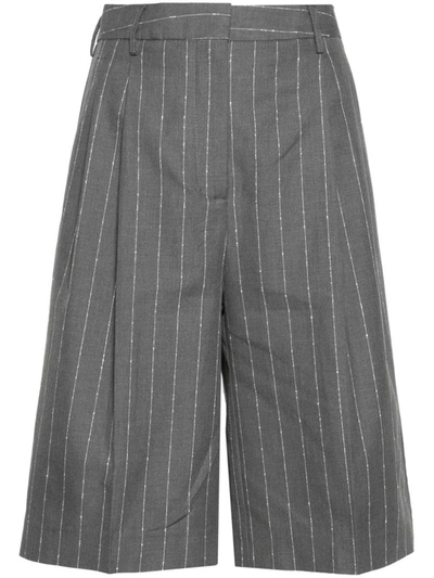 Shop Semicouture Ellen Short Trouser Clothing In Grey