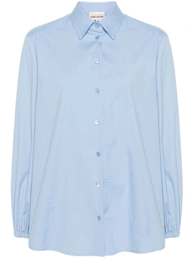 Shop Semicouture Jaime Shirt Clothing In Blue