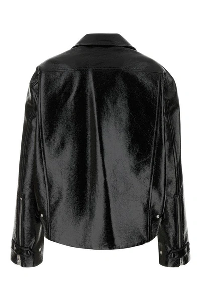 Shop Courrèges Courreges Woman Black Vinyl Oversize Jacket