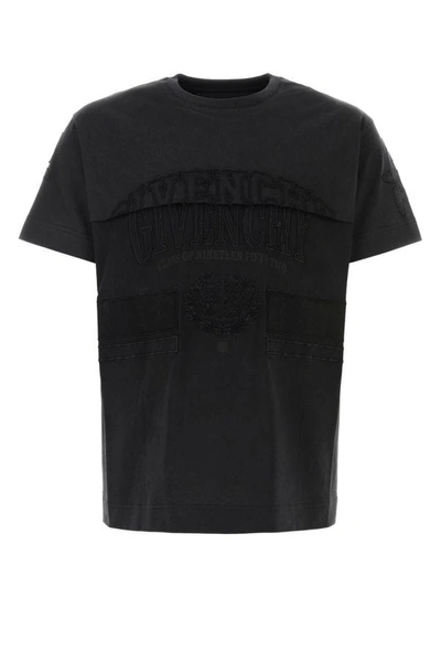 Shop Givenchy Man Black Cotton T-shirt
