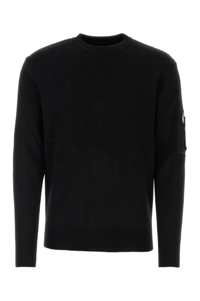 Givenchy Embroidered Logo Wool Sweater In Black