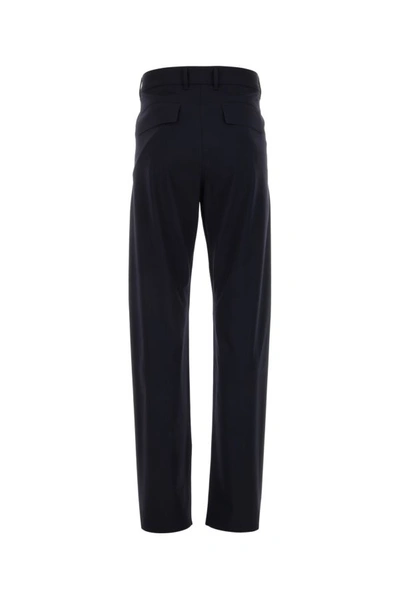 Shop Givenchy Man Navy Blue Stretch Wool Blend Pant