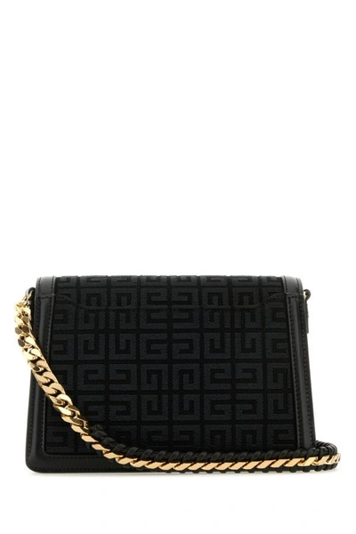 Shop Givenchy Woman Embroidered Canvas 4g Multicarry Shoulder Bag In Black