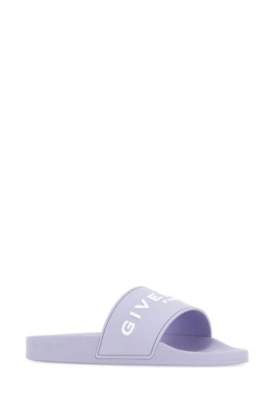 Shop Givenchy Woman Lilac Rubber Slippers In Purple