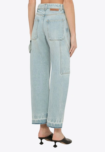 Shop Stella Mccartney Basic Wide-leg Mid-rise Jeans In Blue