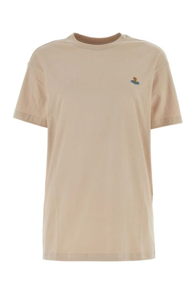 Shop Vivienne Westwood Woman Sand Cotton T-shirt In Brown