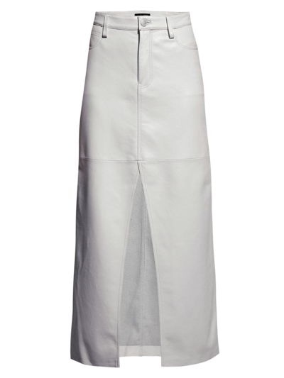 Shop As By Df Women's Imogen Recycled Leather Skirt In White