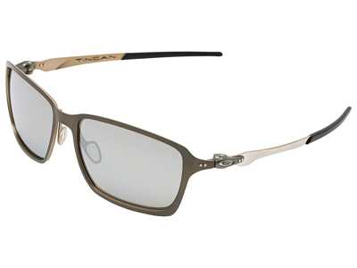 Pre-owned Oakley Tincan Polarized Sunglasses Oo4082-07 Carbon/chrome Iridium