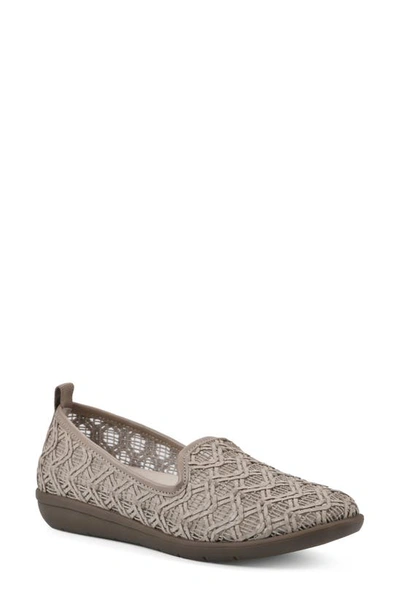 Shop Cliffs By White Mountain Twisty Flat In Light Taupe/ Fabric
