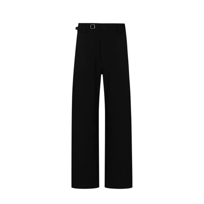 Shop Valentino Vltn-logo Trousers In Black