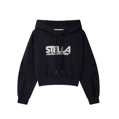 Shop Stella Mccartney Scuba Logo Sweatshirt In Blue