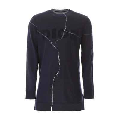 Shop Dior Asymmetrical Sweater In Blue
