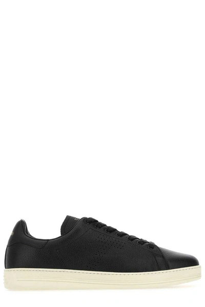 Shop Tom Ford Warwick Logo Perforated Low-top Sneakers In Default Title