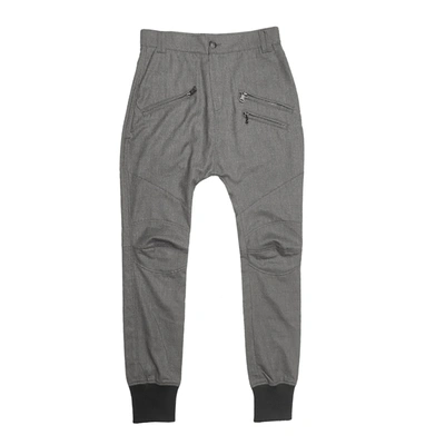 Shop Balmain Harem Cut Pants In Gray