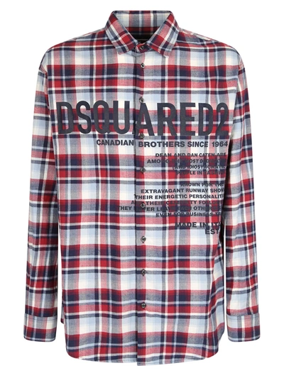 Shop Dsquared2 Checked Shirt In Multi