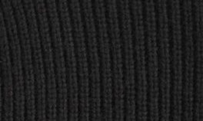 Shop & Other Stories St. Daina Mock Neck Zip Wool Blend Cardigan In Black Dark