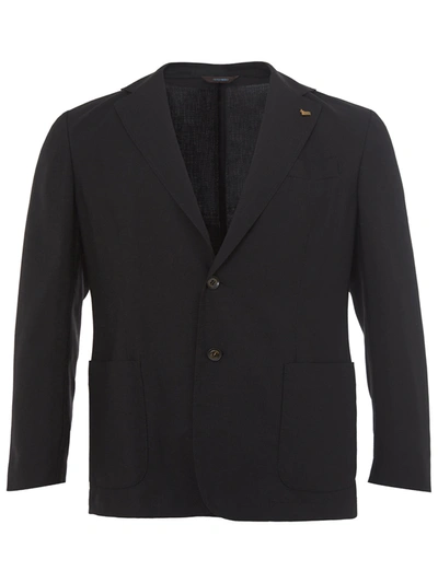 Shop Colombo Black Two Buttons Cashmere Jacket