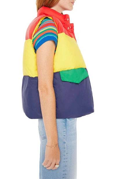 Shop Mother The Pillow Talk Puffer Vest In Building Blocks
