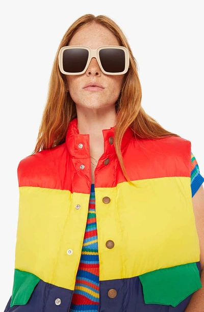 Shop Mother The Pillow Talk Puffer Vest In Building Blocks