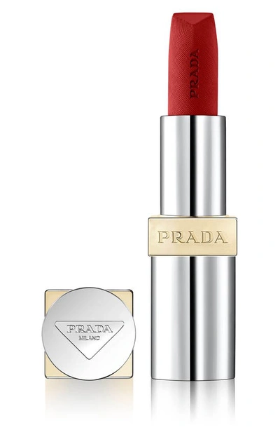 Shop Prada Monochrome Hyper Matte Refillable Lipstick In R28