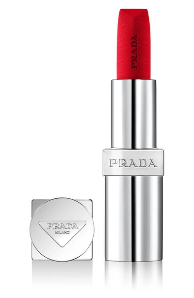 Shop Prada Monochrome Soft Matte Refillable Lipstick In R128