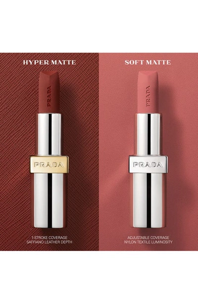 Shop Prada Monochrome Soft Matte Refillable Lipstick In R127