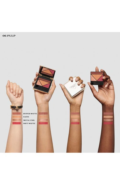 Prada Dimensions Multi-effect Refillable Eyeshadow Palette In 6 Pulp