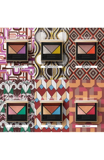 Prada Dimensions Multi-effect Refillable Eyeshadow Palette In 3 Pulse