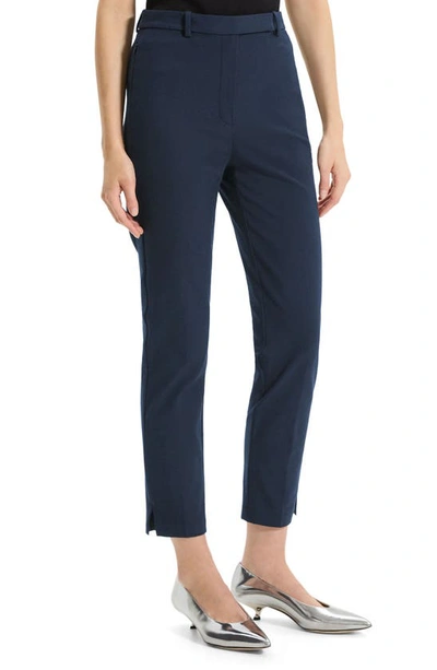 Shop Theory Bistre High Waist Tapered Ankle Pants In Nocturne Navy