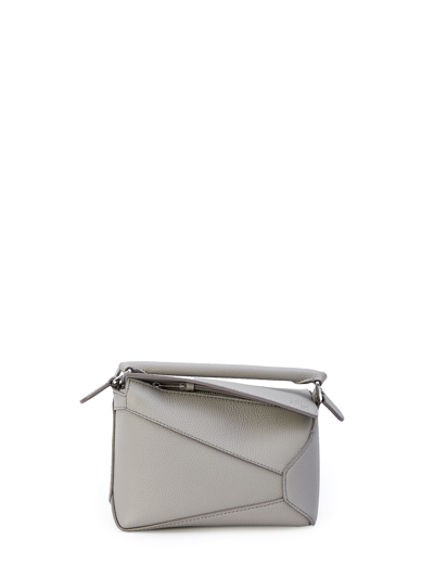 Shop Loewe Mini Puzzle Bag In Grey