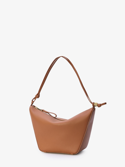 Loewe Mini Hammock Hobo Bag In Classic Calfskin In Buff