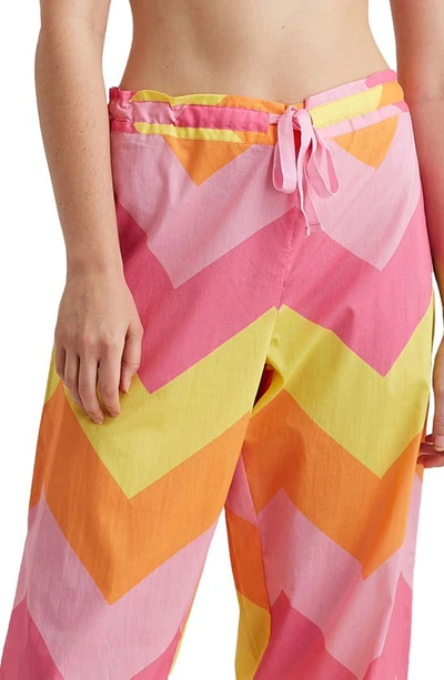 Shop Papinelle Ava Cotton Pajama Pants In Rose Pink