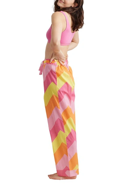 Shop Papinelle Ava Cotton Pajama Pants In Rose Pink