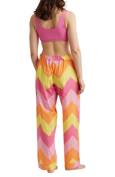 Shop Papinelle Ava Cotton Pajama Pants In Rose Pink