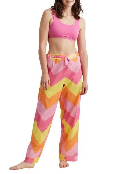Papinelle Ava Cotton Pajama Pants In Rose Pink