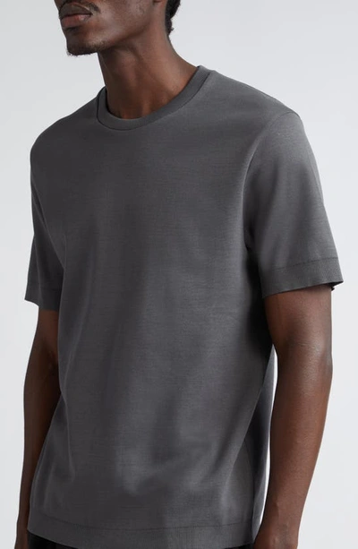 Shop Herno Cotton Jersey T-shirt In Grey-blue