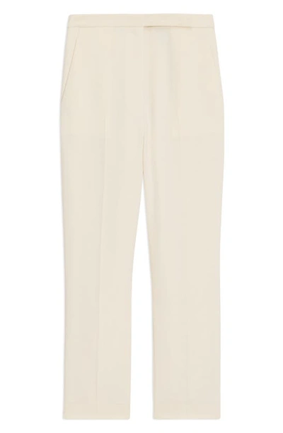 Shop Theory Admiral High Waist Slim Fit Crop Pants In Rice