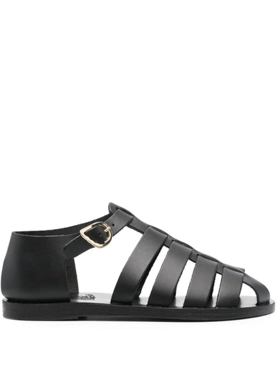 Shop Ancient Greek Sandals Homeria Flat Sandal Shoes In Black